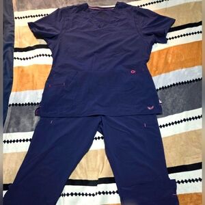 Smitten Navy and Pink Stitching Apparel